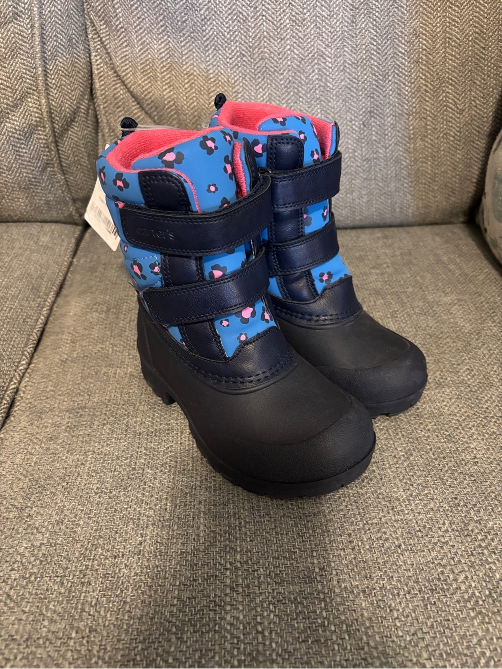 Carters Toddler Girls Leopard Print Snow boots Sz 12